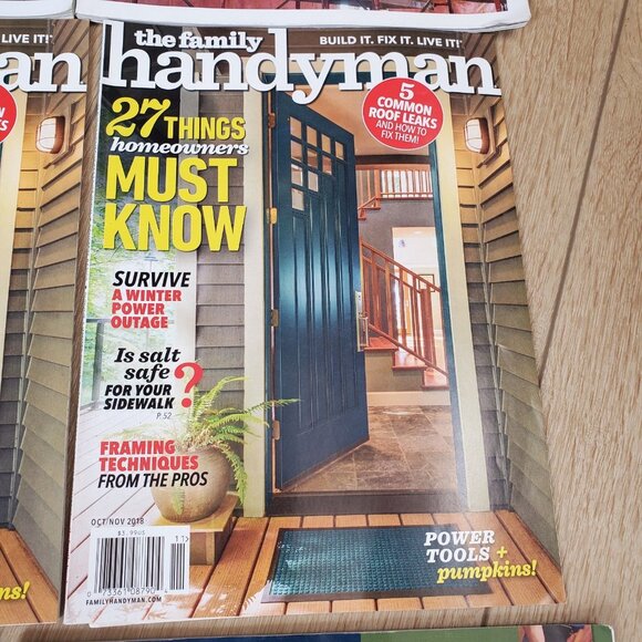 Lot of 6 Magazines Fine Homebuilding Family Handyman DIY Tools & Shops 2010s - Picture 5 of 11